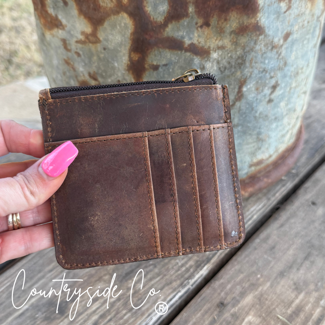 Texas Western Cowhide Bags and More – Carteira - Mulher por atacado – Carteira Pequena em Pele Trabalhada Concho2