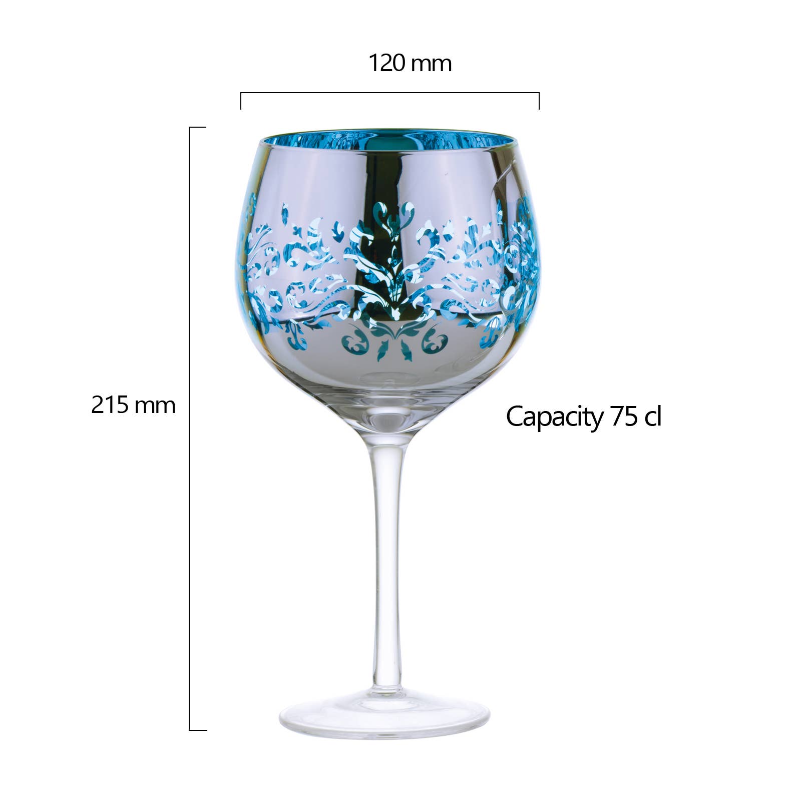 The DRH Collection BV - Wholesale Cocktail/Liquor Glass - Set of 2 Filigree Gin Glasses Blue3