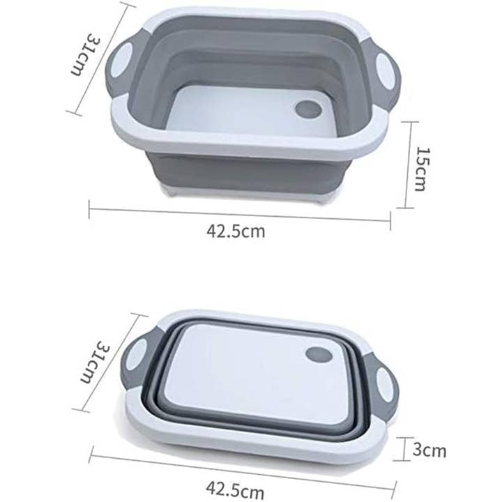 Vigor Path - Wholesale Cutting Board - Collapsible Cutting Board - Portable Multi-Purpose Dish Tub 2