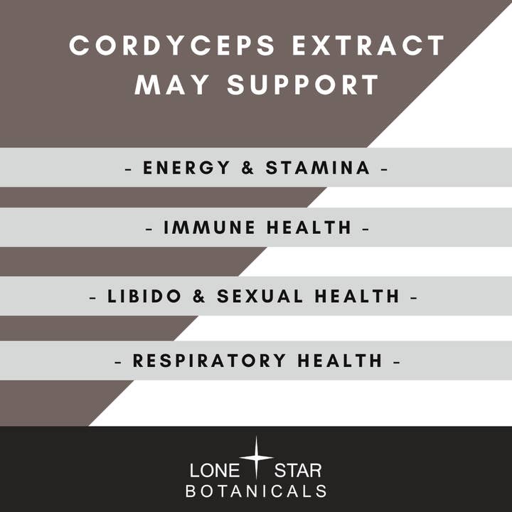 Lone Star Botanicals - Wholesale Protein/Superfood Powder - Organic Cordyceps Mushroom Extract Powder -- 3.52 oz3