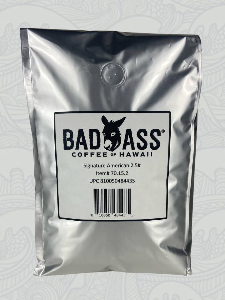 Signature Blend American Roast | 2.5lb Bulk Bag for wholesale by Bad Ass Coffee of Hawaii