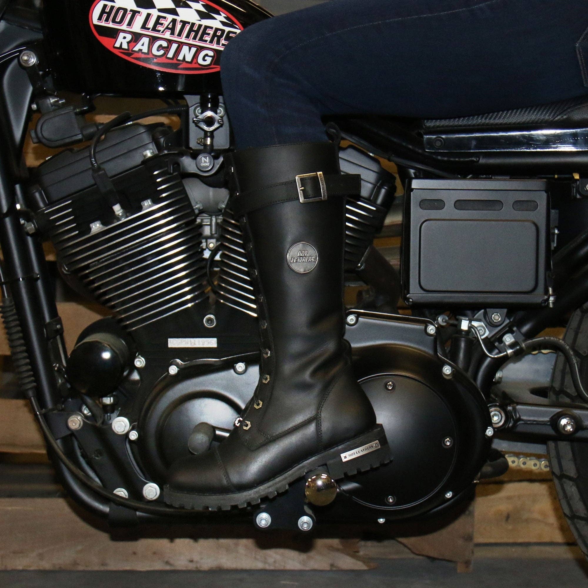 Hot Leathers BTL1005 Ladies 14-inch Black Knee-High Leather Boots with Side Zipper Entry for wholesale on Faire17