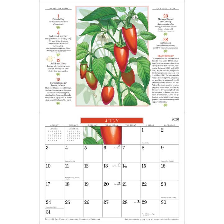 HarperCollins - Wholesale Calendar - 2026 Old Farmer's Almanac Gardening Wall Calendar1