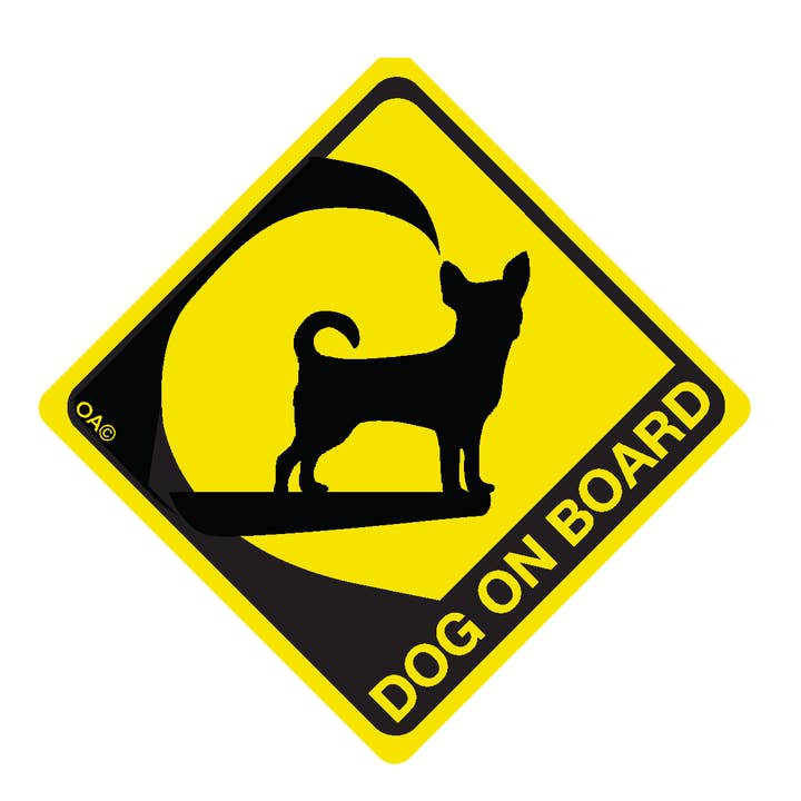 Dog On Board Sticker (Chihuahua) for wholesale by Outdoor Addiction