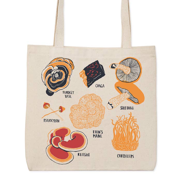 Mushroom Everyday Tote for wholesale by Claudia Pearson