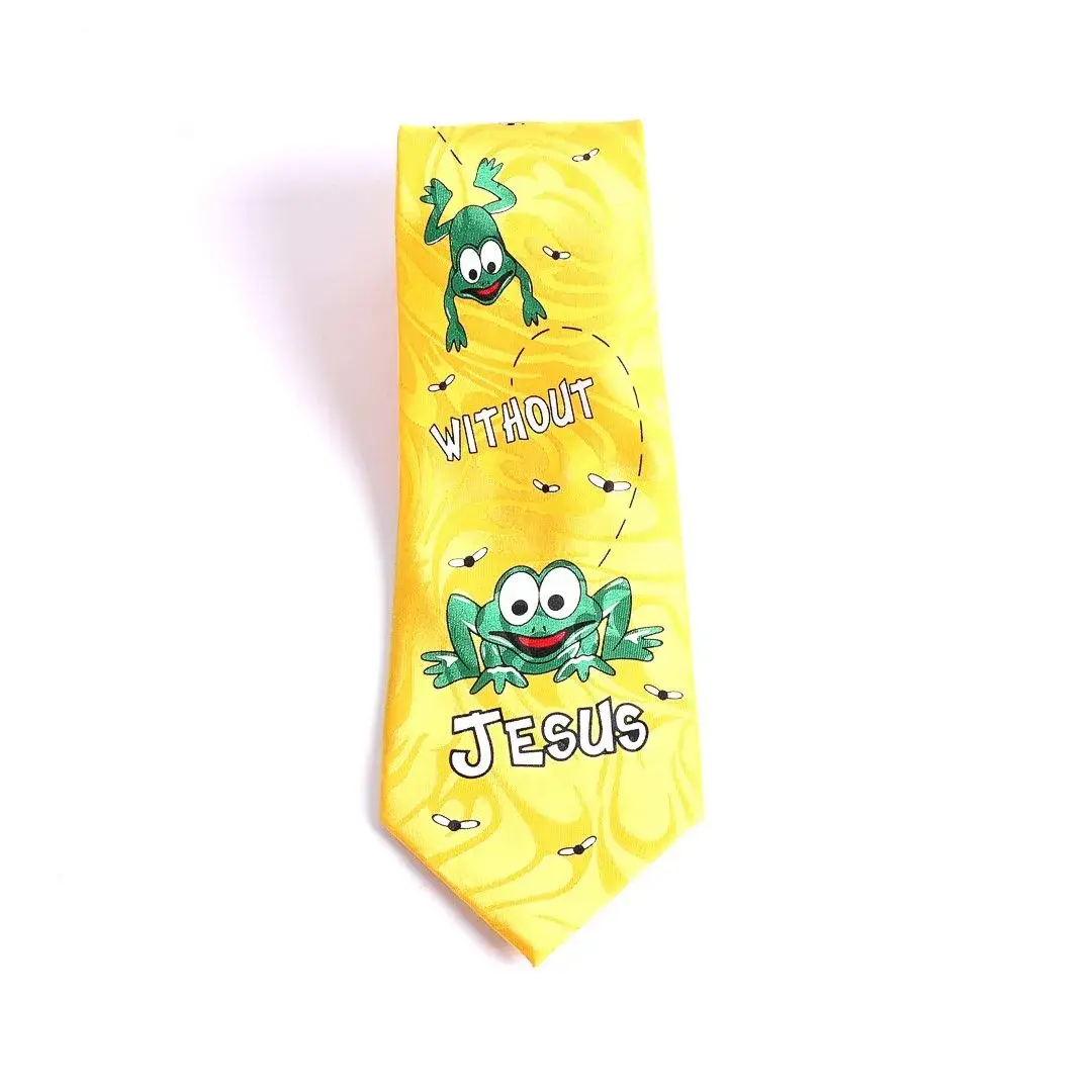 Swanson Christian Products - Vente Cravate – homme - Cravate en polyester Ne pas croasser sans Jésus4