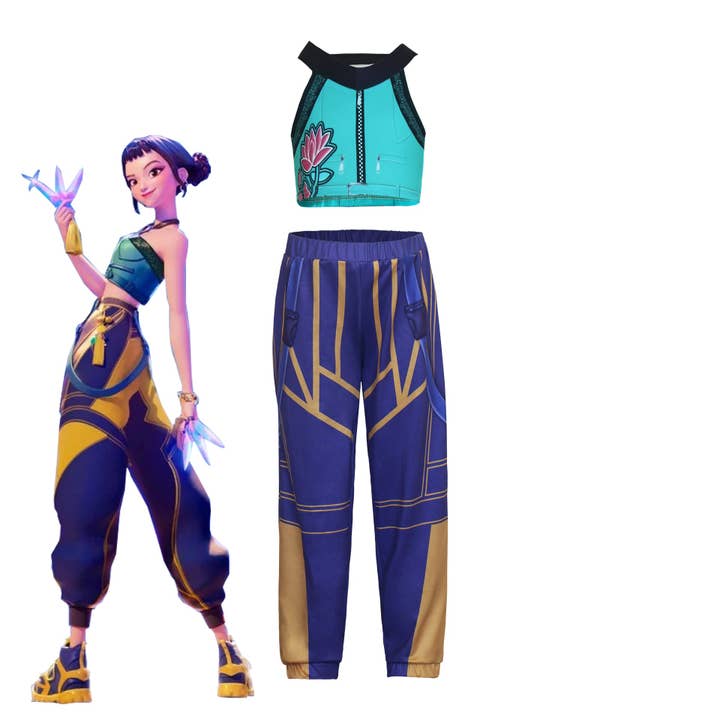 Auraquise - Wholesale Costume - Kids - Halloween Girls Kids K-pop Demon Hunters Cosplay Costume Mira, Zoey, Rumi Anime Outfit2