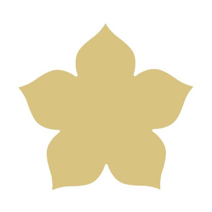 Poinsettia Unfinished Wood Cutout Style 1 for wholesale by Diverse Woodworking