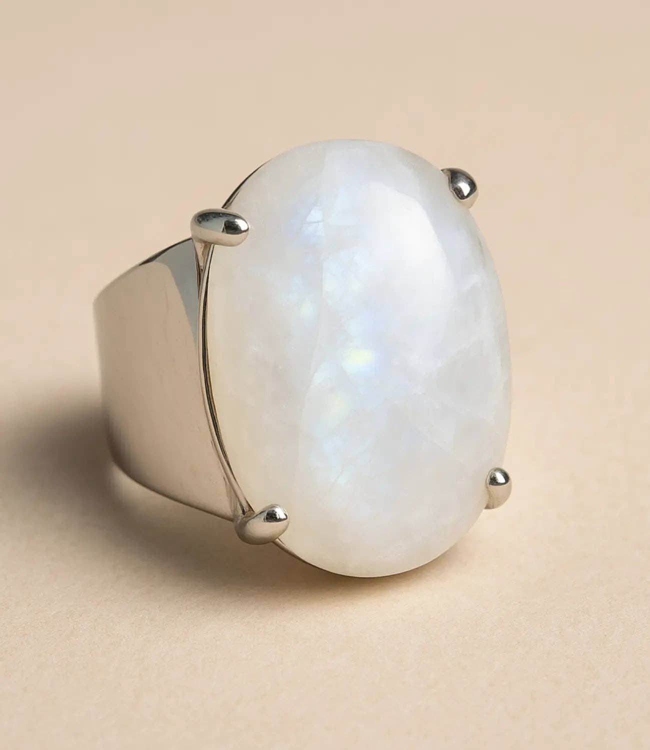 PHOEBE´S - Wholesale Cocktail/Statement Ring - Silver Open Ring with Natural Stone0