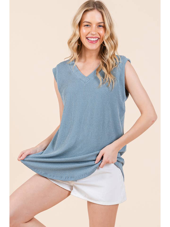 BOMBOM - Wholesale Tank Top - Women's - TA2210 RIB KNIT TANK TOP6