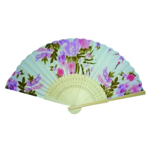 Silk Fan - Japanese Floral for wholesale by Original Source