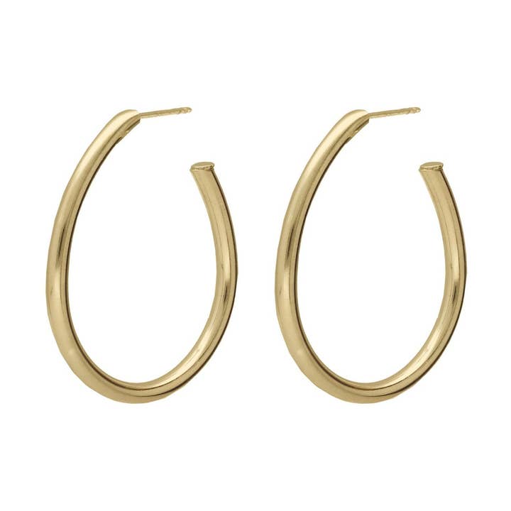 Kleine Creolen 33mm Buenos Días in Silber für den Großhandel von Victoria Cruz