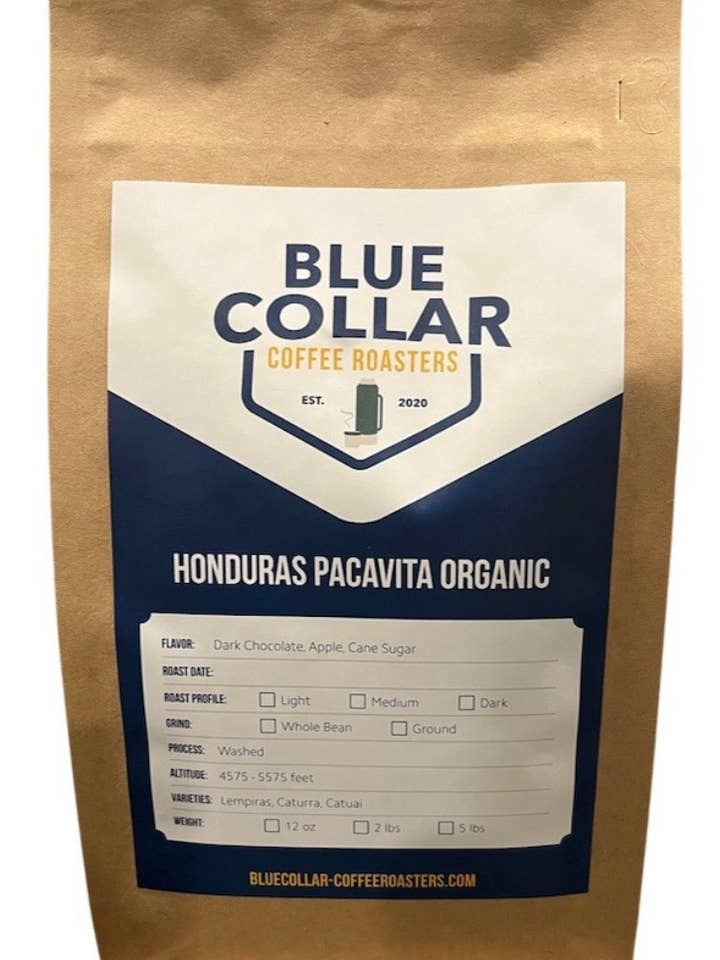 Honduras Pacavita Medium Roast Organic Coffee for wholesale by Blue Collar Coffee Roasters