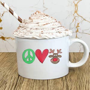 Evergreen 17-oz & 7-oz Mommy & Me Ceramic Cup Gift Set ,White