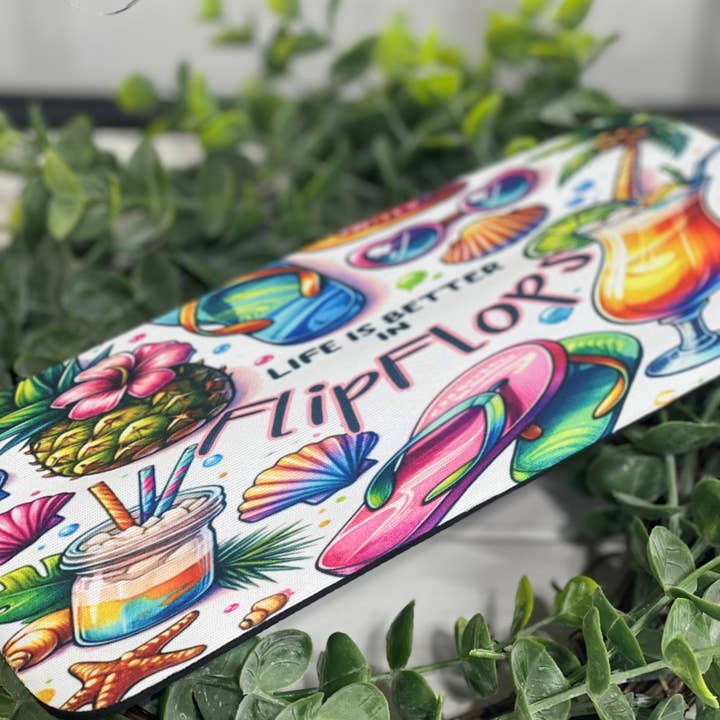 CMD Wholesale - Wholesale Drink Huggers & Koozies - Life Is Better In Flip Flops Slap Wrap Can Cooler