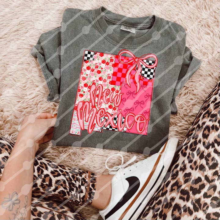 New Mexico patchwork tee or sweatshirt for wholesale by Gunpowder and lace wholesale