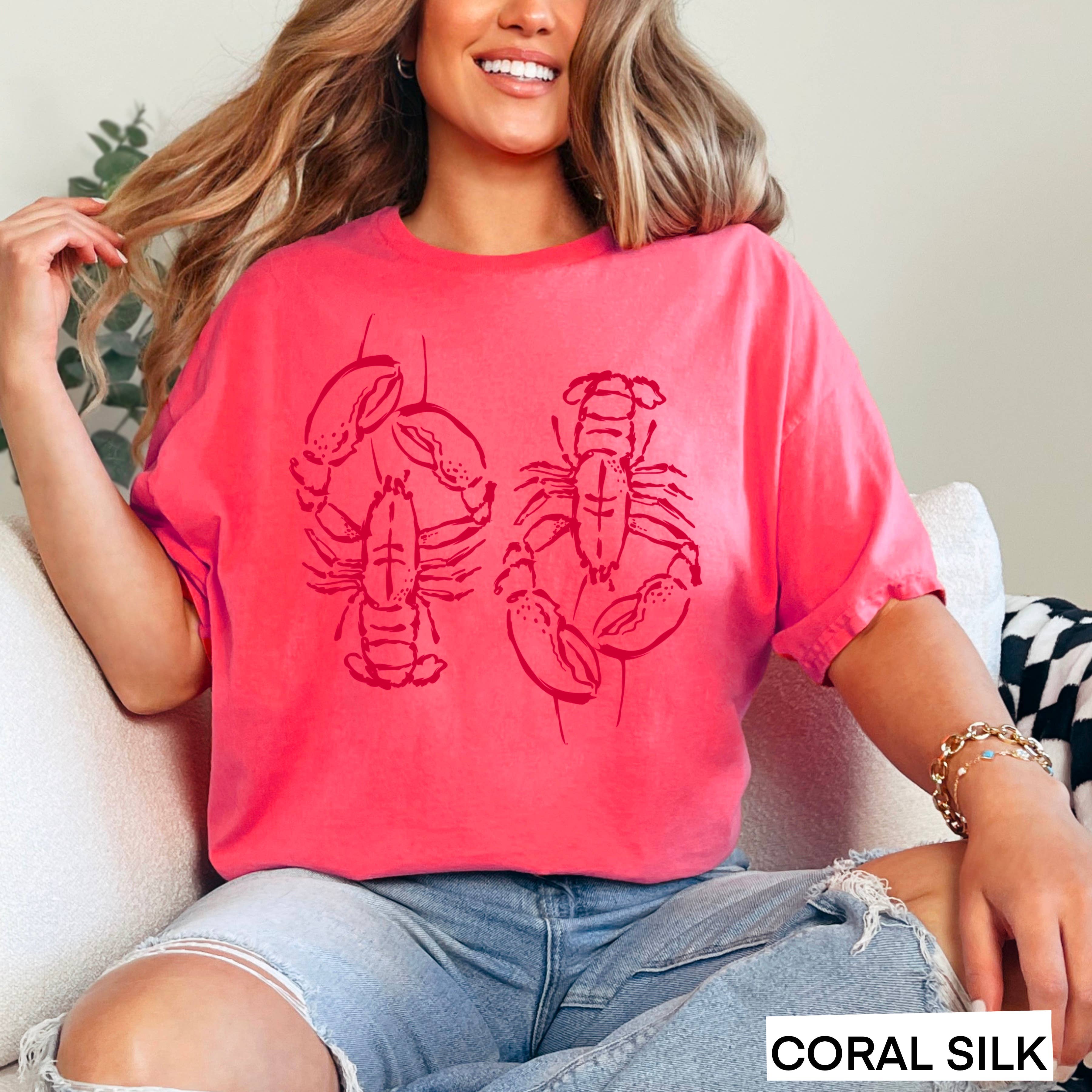 Shoppe SHC - Wholesale T-Shirt (Graphic) - Women's - Spring 2025 Coastal Aesthetic Lobster | Graphic Tee |Gildan 7