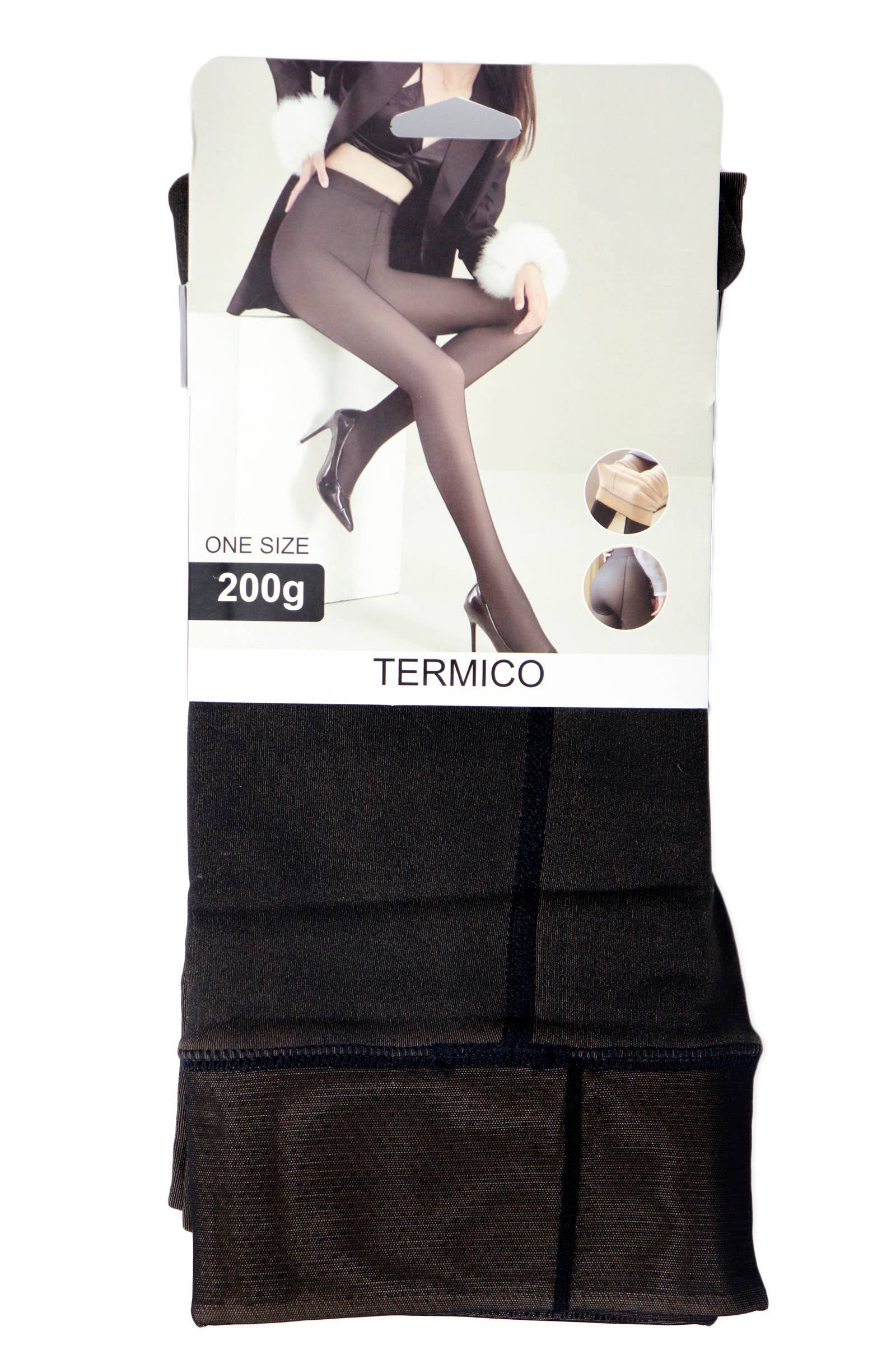 Cap Zone - Wholesale Tights - Women's - Women's Fake Sheer Fleece Lined Pantyhose Tights6