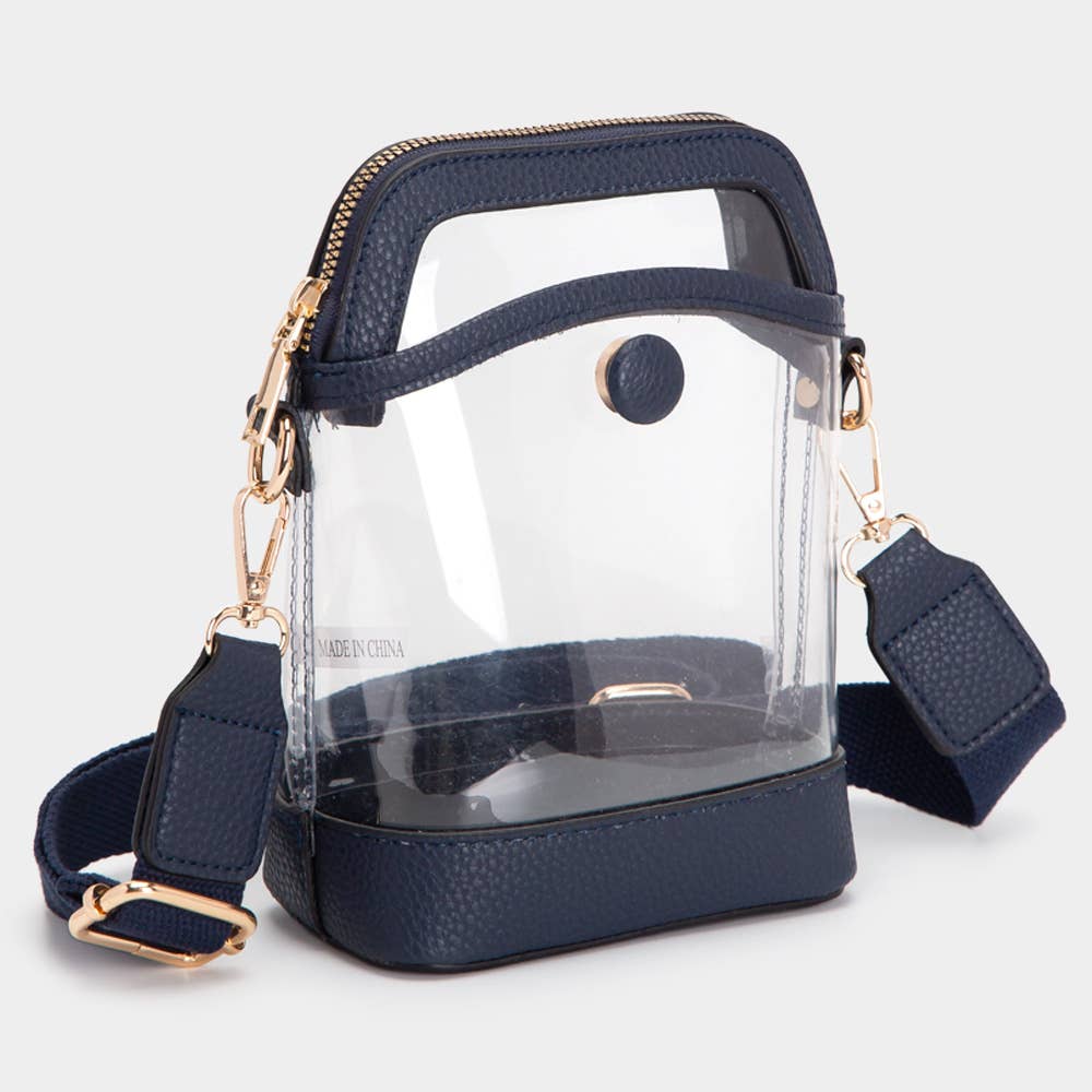 Sensibling Corp. - Wholesale Crossbody Bag - Women's - Solid Faux Leather Transparent Crossbody Bag7