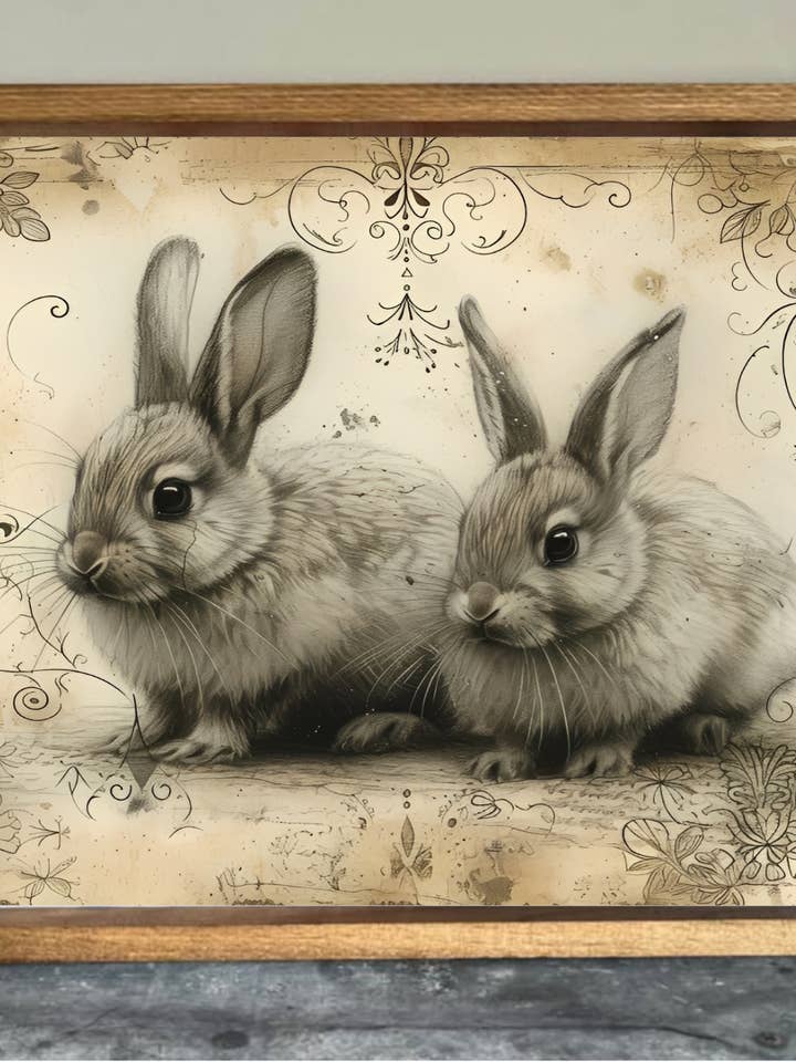 Placa de Quinta de Coelhinhos Vitorianos por atacado de Stir Crazy Signs