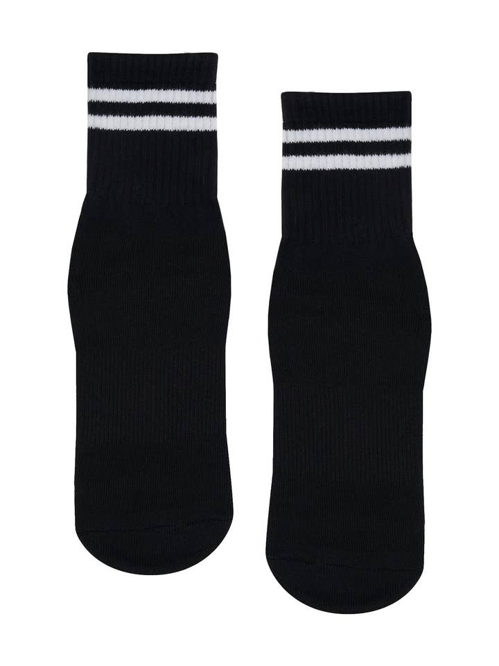 MoveActive – wholesale Strumpor - Unisex – Crew Halkfria Grip Strumpor - Sporty Stripe Svart