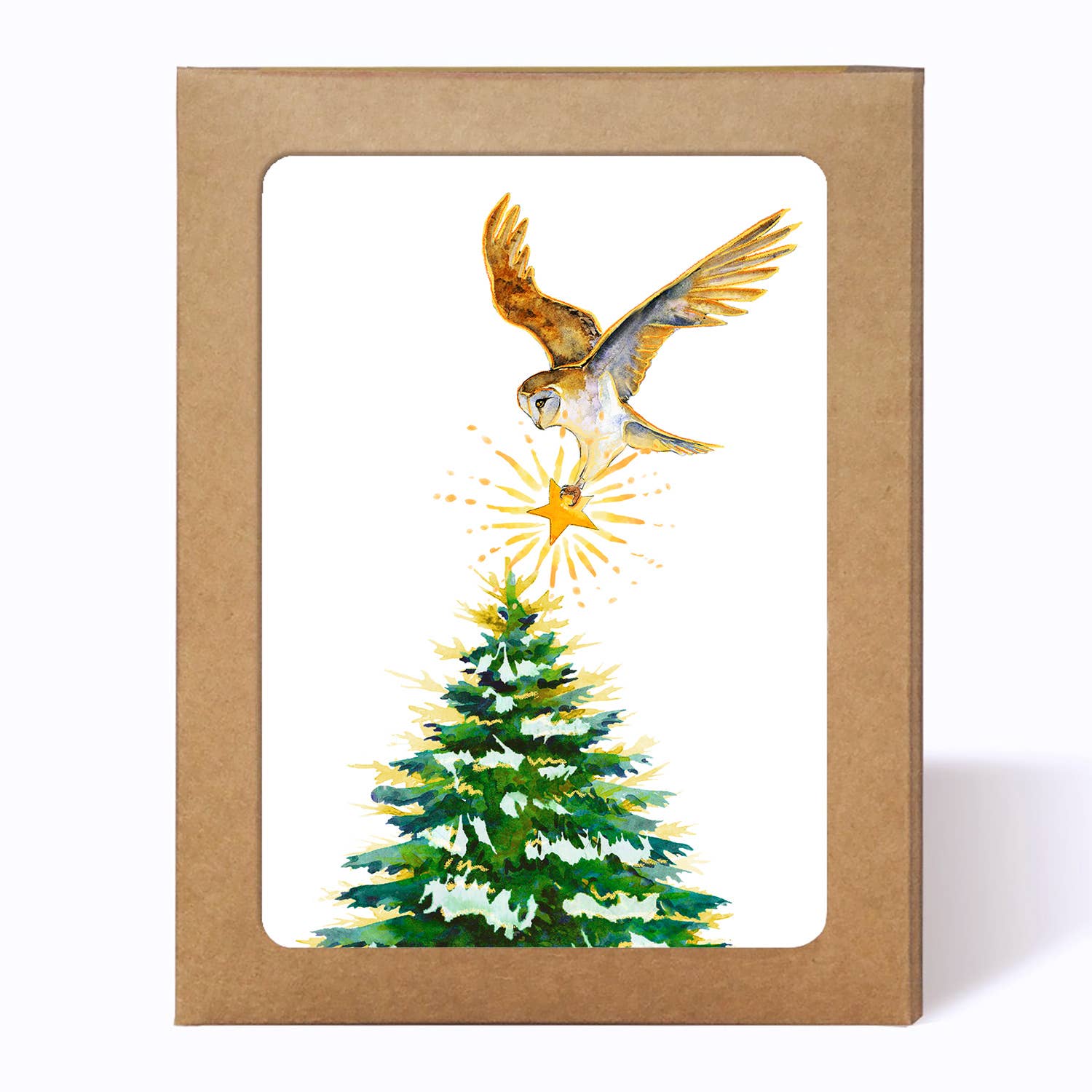 Liyana Studio - Wholesale Christmas Card - Owl Pine Tree - Christmas Card4