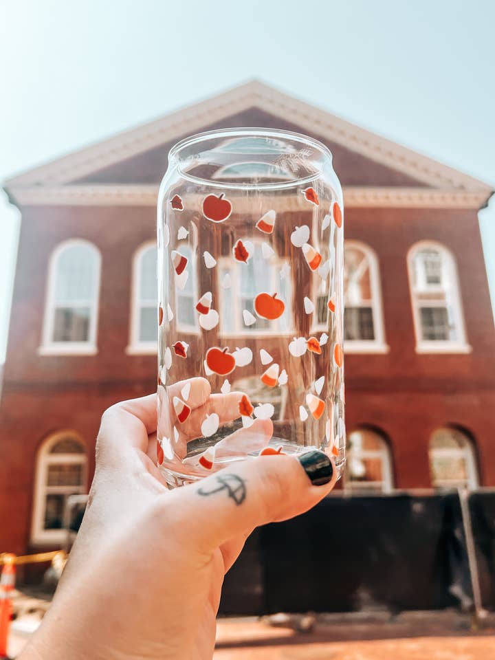 Canette en verre ambiance automnale pour la vente par Ellie Jade Co