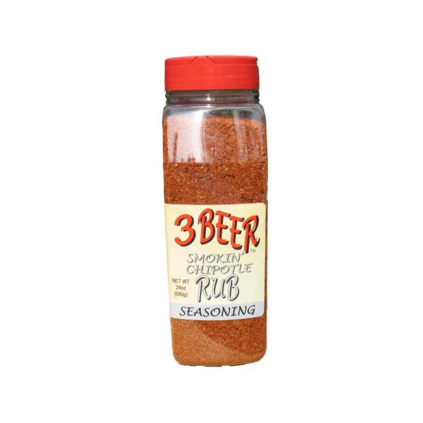 3 Beer - 24oz Smokin Chipotle for wholesale by 3 Beer Rub / New Harbor Provisions