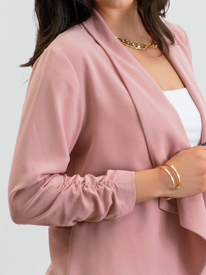 Blu Pepper - Vente Blazer – femme - Blazer à manches 3/4 froncées18