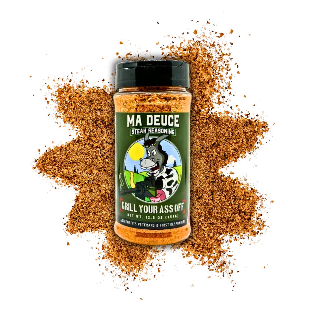 Grill Your Ass Off - Spices, Rubs, Seasonings, Sauces, Jerky - Wholesale Rub - Ma Deuce Steak Seasoning™ - Beef, Meat, Kitchen, BBQ Rubs