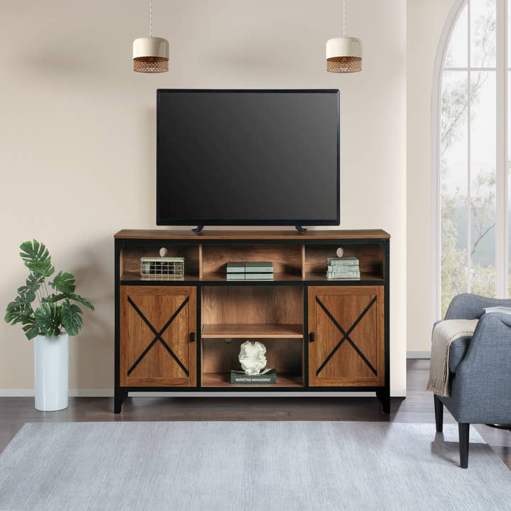 63" Rustic Wood TV Stand with Ample Storage for Living Room for wholesale by HOMYCASA DESIGN INC