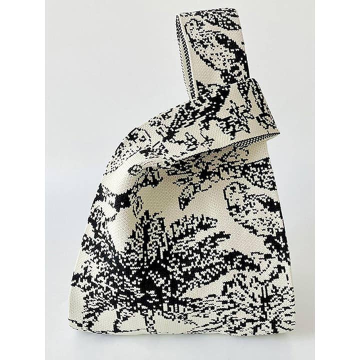 StyleGalX – wholesale Bärkasse - Dam – Kontrastfärgtryckta vävda väskor Handväskor1