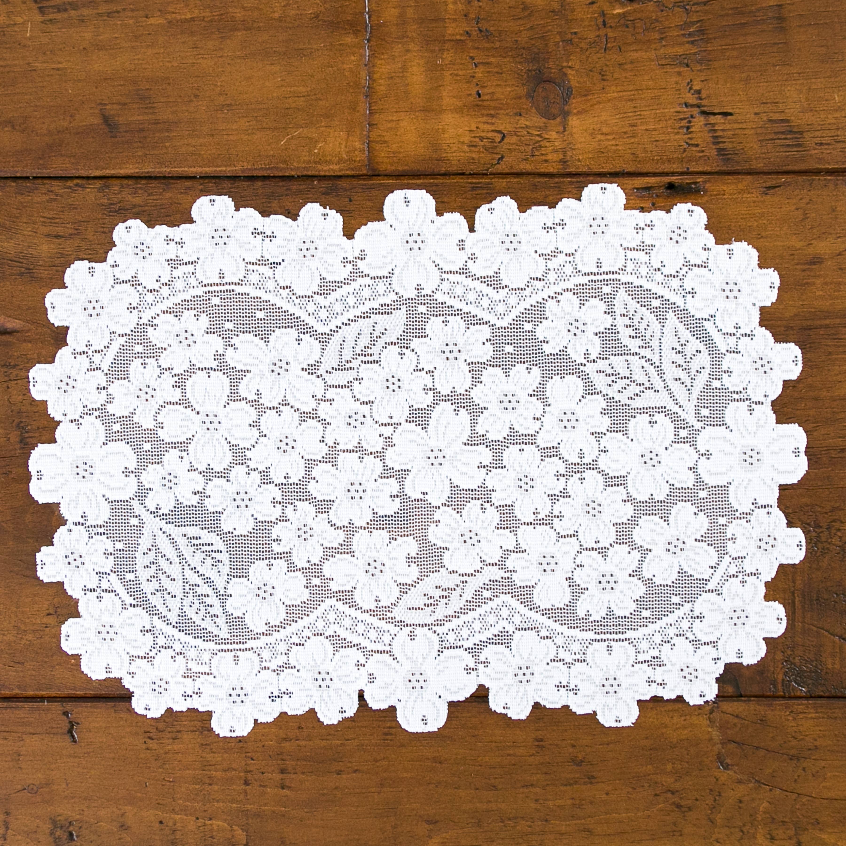 Heritage Lace - Wholesale Placemat - Dogwood 14x19 White Lace Placemat Set of 4 2