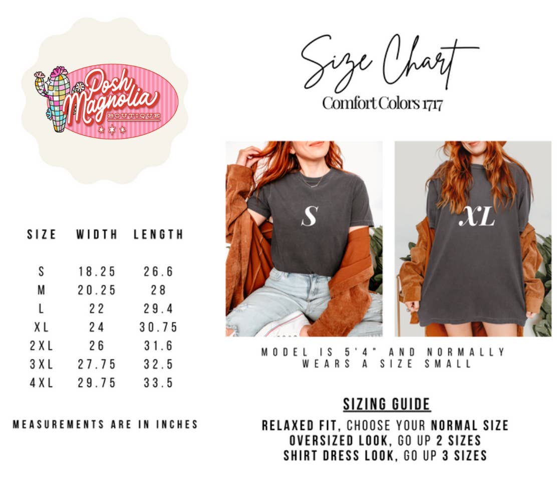 Posh Magnolia Boutique – wholesale T-shirt med logga - Dam – Ni är galna Nötknäppare Comfort Color T-shirt1