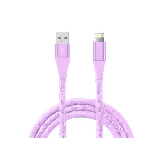 MFi Certified Lightning Cabl 4FT Velvet Plush Lightning USB for wholesale by Gabba Goods