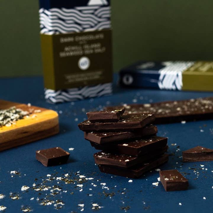 Skelligs Chocolate - Wholesale Chocolate Bar - Achill Island Seaweed Sea Salt Dark Chocolate Bar2