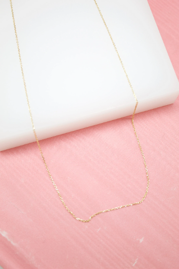 MIA Jewelry - Wholesale Link & Chain Necklace - Solid 14K Gold 1mm Rolo Chain0