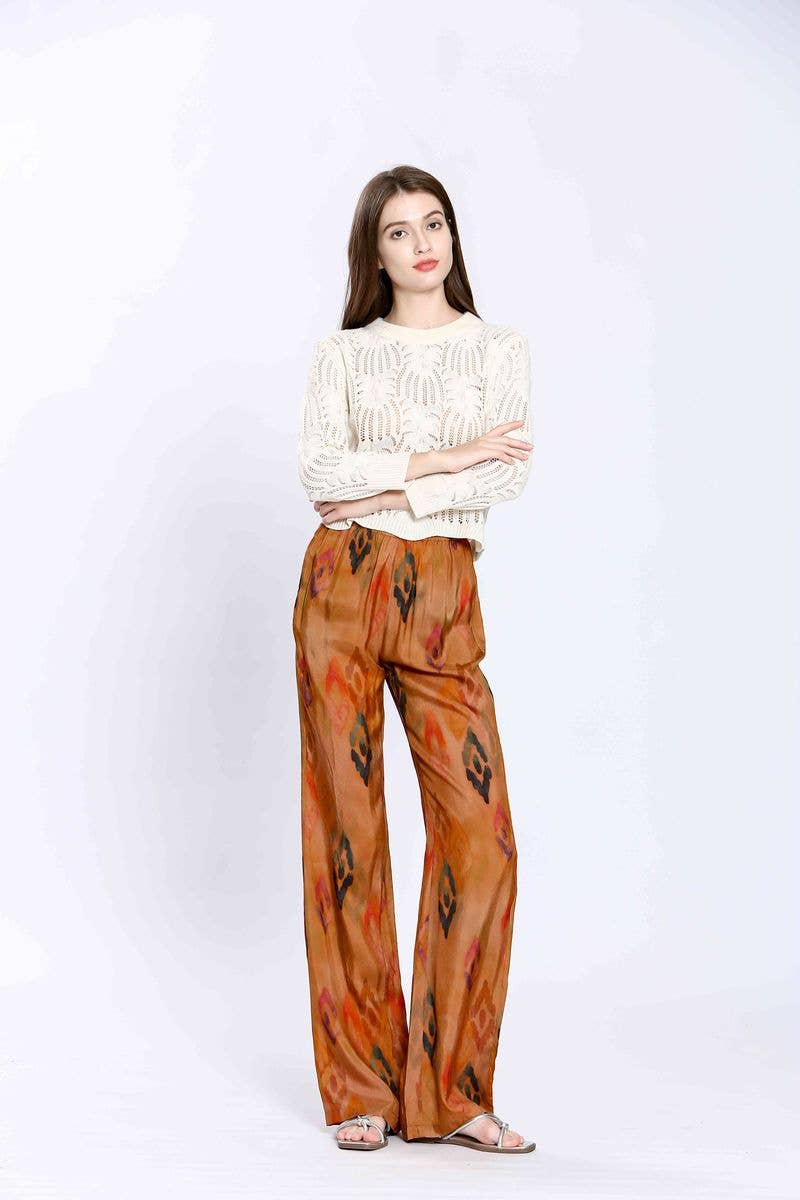 camel S24142209 - Ladies Printed Loose Fit Trousers Pants for wholesale on Faire