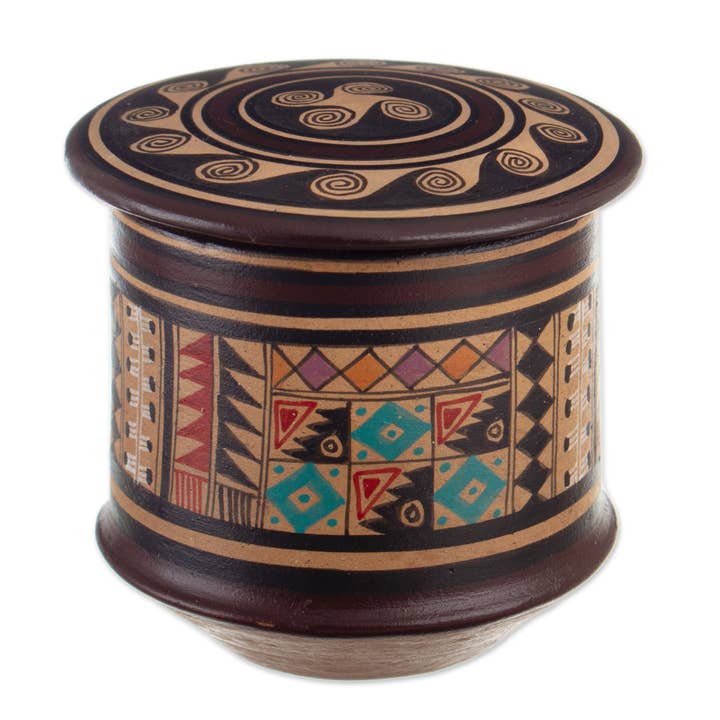 NOVICA - Wholesale Decorative Box - Novica Handmade Inca Splendor Ceramic Decorative Box