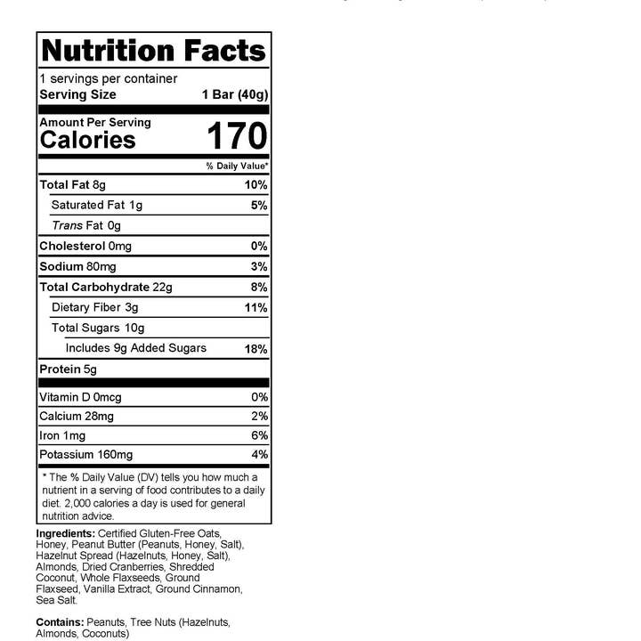 P&TY Granola Co. - Wholesale Snack Bar - Sharing is Caring Granola Bar: Almonds, Cranberries, Coconut6