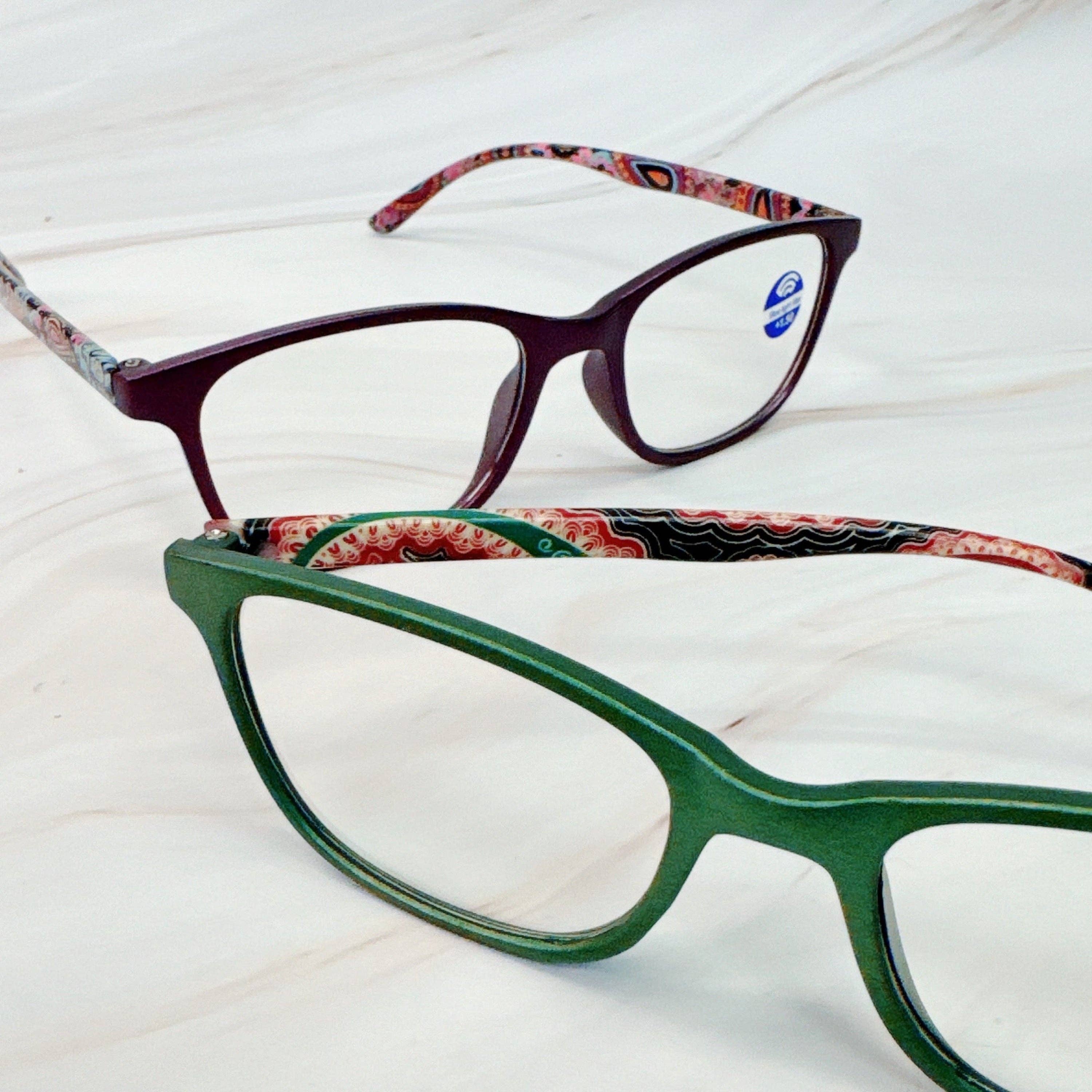 Ellison+Young - Wholesale Eyeglasses - Women's - Paisley In Color Blue Light Reading Glasses6