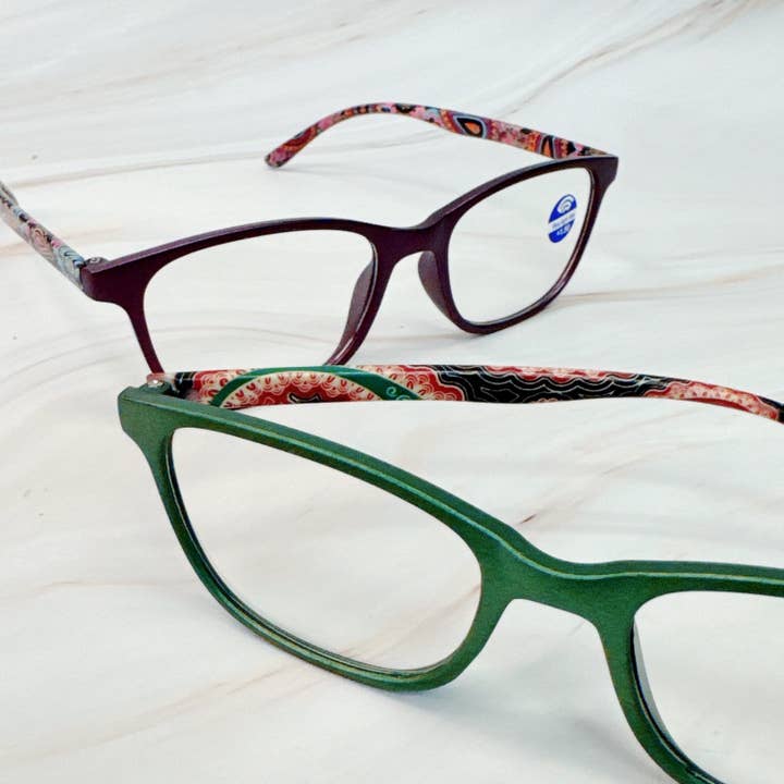 Ellison+Young - Wholesale Eyeglasses - Women's - Paisley In Color Blue Light Reading Glasses6