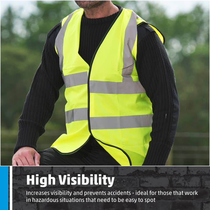 TuffStuff Workwear – wholesale Safety vest – Unisex – Fort Hi Vis Vest, Velcro Fastening, Comfortable & Breathable5