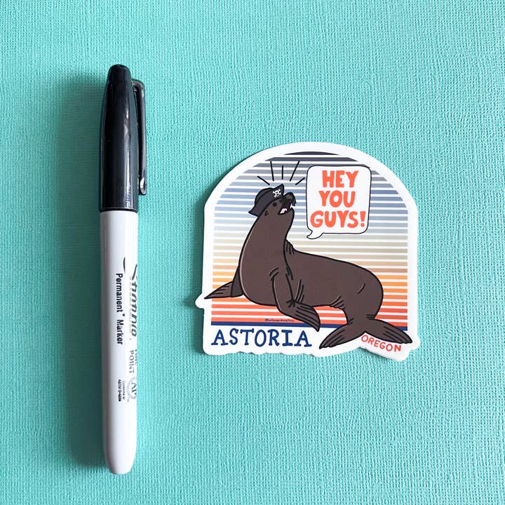 hollymarshmallow - Wholesale Sticker - Hey You Guys Sea Lion Sticker2