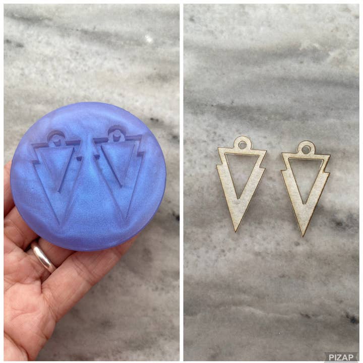 Moule en silicone pour boucles d'oreilles Tribal pour la vente par EllaRaeMouldsVinyls