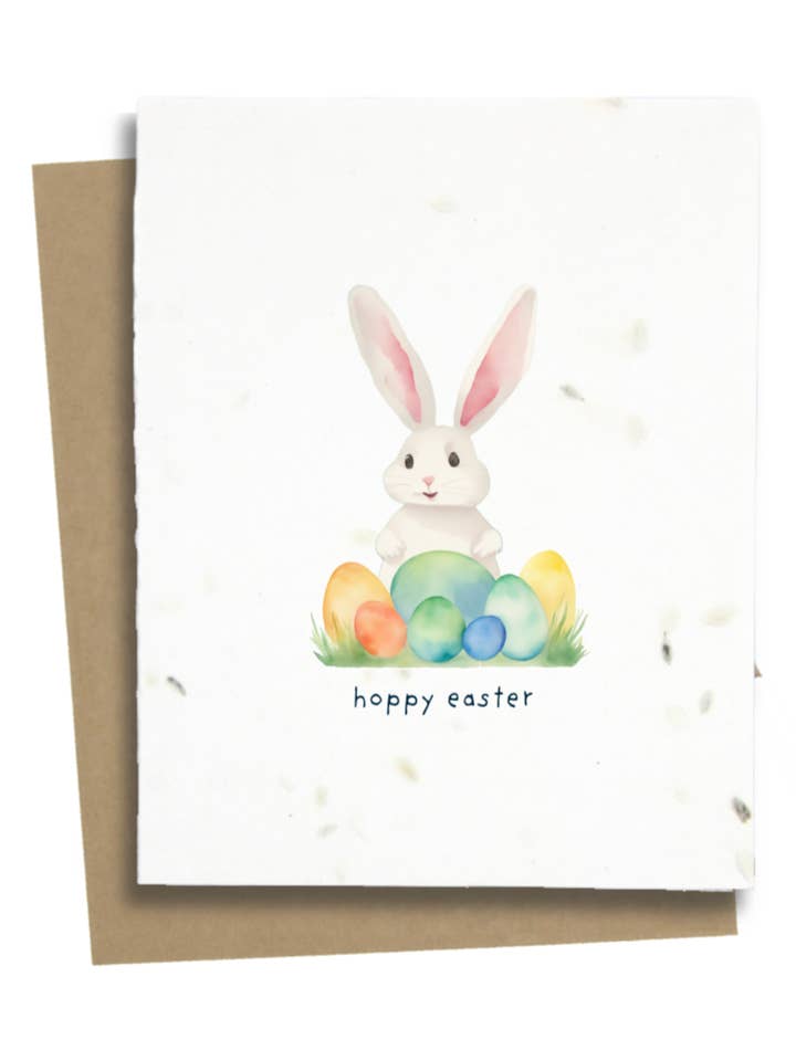 Hoppy Easter Card for wholesale by Greet n' Grow Plantable Cards