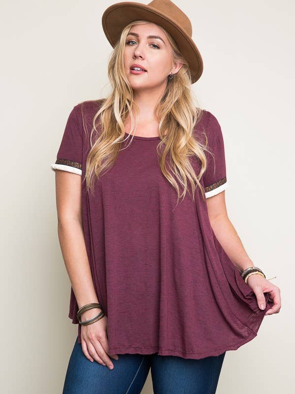 ..._ SI-1342 PLUS SIZE Embroidered Swing Tunic - for wholesale by 42POPS