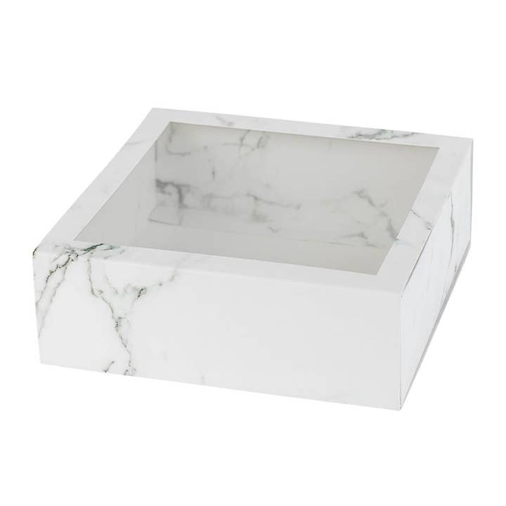 Hammont - Wholesale Gift Box - Clear Window Gift Boxes 6 Pack Square White 6" X 6" X 2"