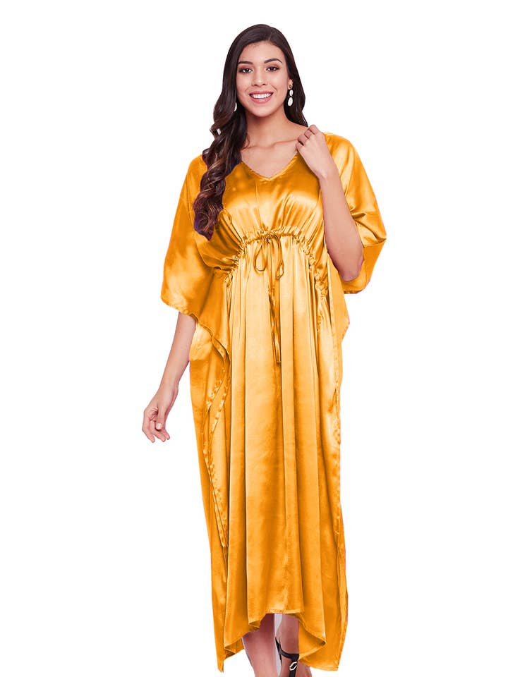 Satin Solid Sleepwear Caftan Housedress for Women for wholesale by GYPSIE BLU
