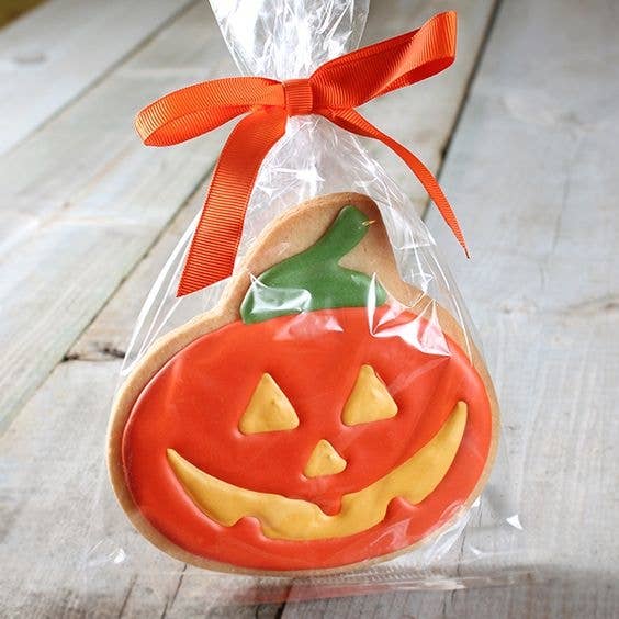 Hand Decorated Cookies- Sugar Cookie Jack 'o' Lantern for wholesale by Lady Fortunes Inc